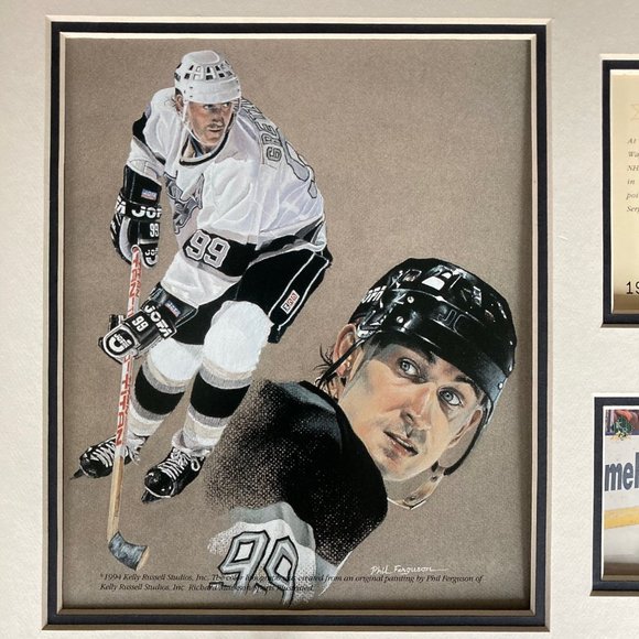 Wayne Gretzky Limited Edition Lithograph & Card Collage, Kelly Russell Studios - Picture 2 of 5